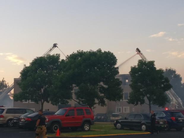 westbury apartment fire from @westy fire 