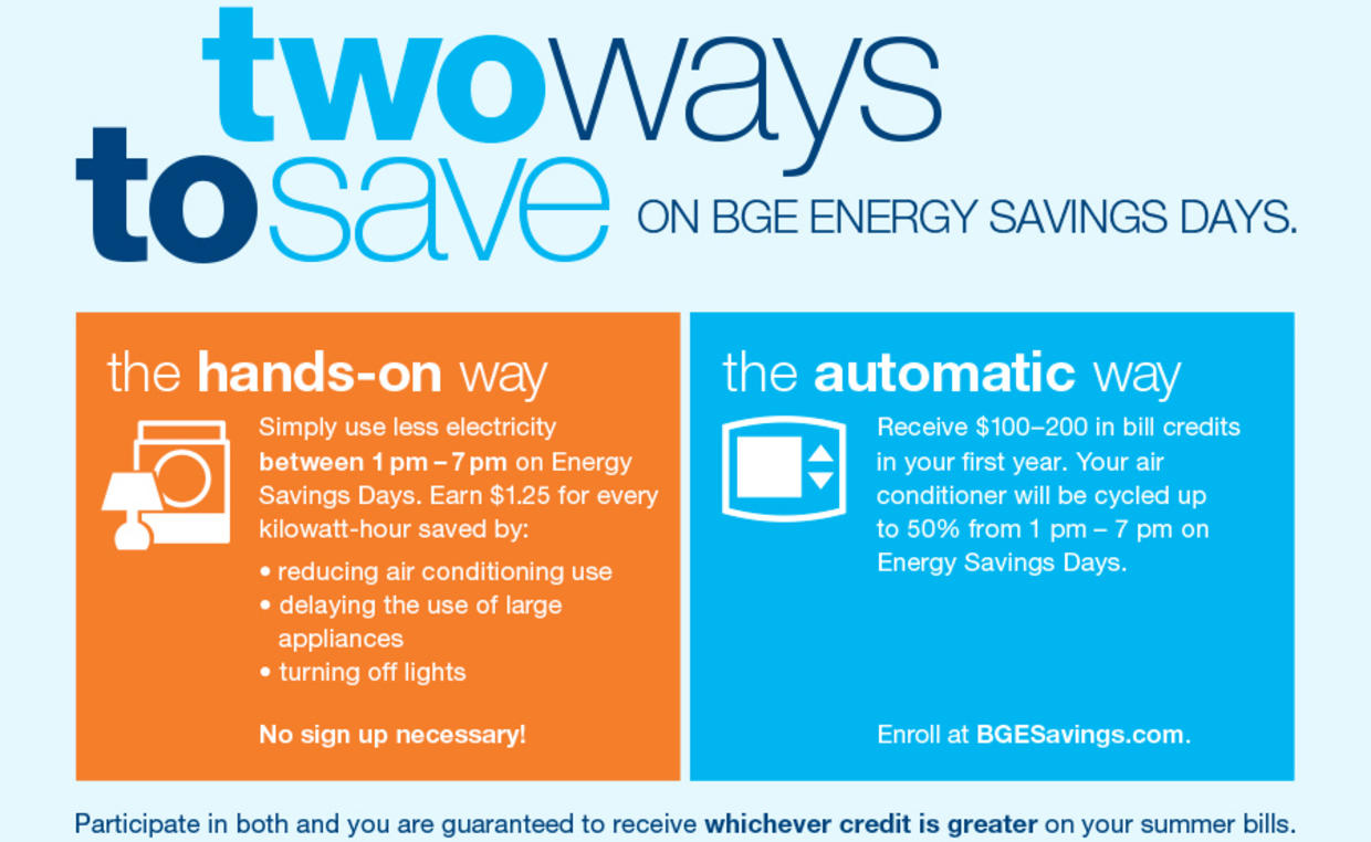 BGE Launches Energy Savings Day CBS Baltimore
