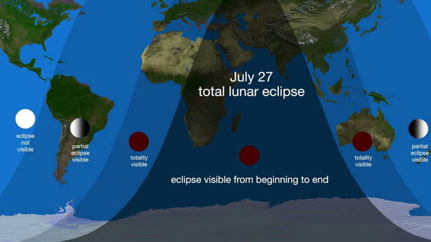 July 27 total lunar eclipse map from beginning to end 