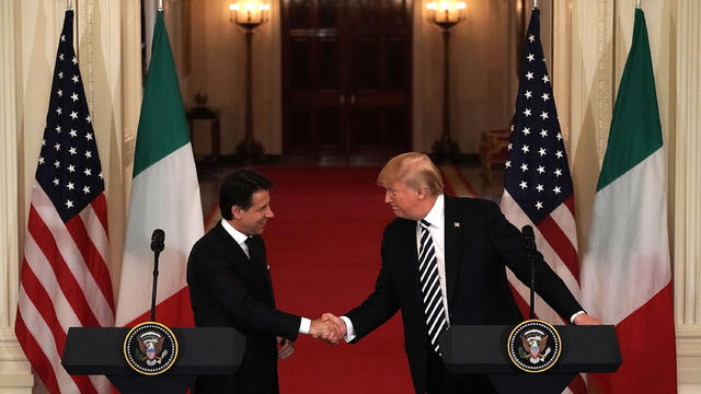 U.S. President Trump welcomes Italian Prime Minister Conte at the White House in Washington 