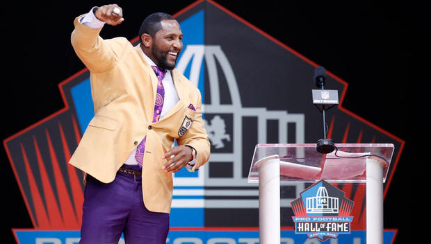 Ray Lewis at Hall of Fame 