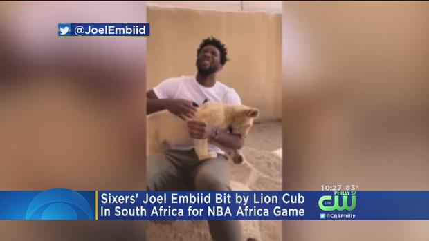 Sixers' Joel Embiid Bit By Lion Cub While In South Africa For NBA Africa Game 