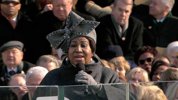 Aretha Franklin sings at Obama's Inauguartion 