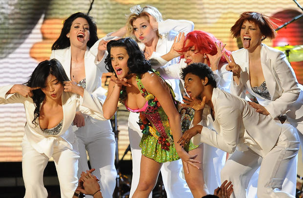 Katy Perry performs her hit song "I Kiss 