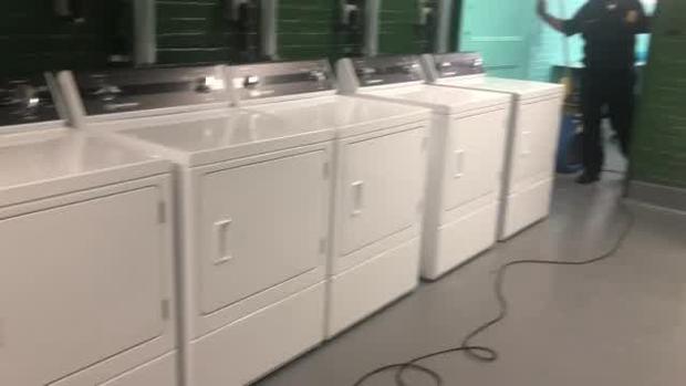 West Side High School laundromat 