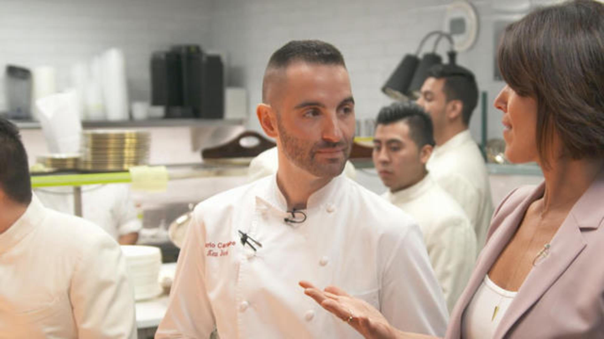 Inside chef Mario Carbone's kitchen at The Grill - CBS News