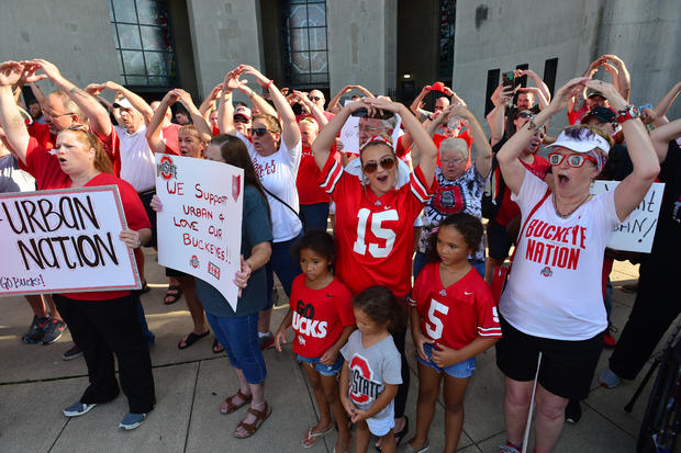 Ohio State Fans Hold Rally for Head Football Coach Urban Meyer 