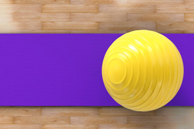 fitness ball yoga mat 