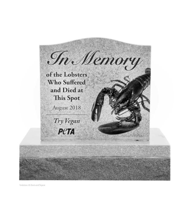 PETA lobster memorial 