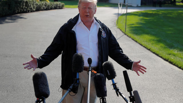 U.S. President Trump departs the White House en route Noth Carolina 