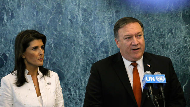 Secretary Of State Pompeo Visits The UN For Meetings 