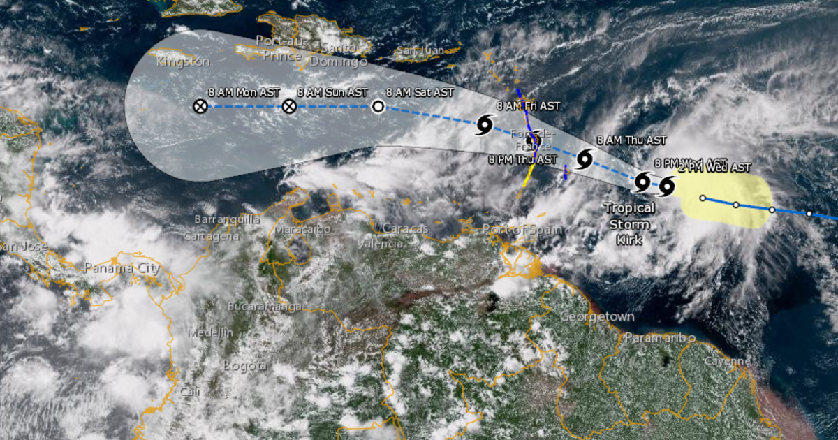 Tropical Storm Kirk today: Reemerges and strengthens in the Atlantic 