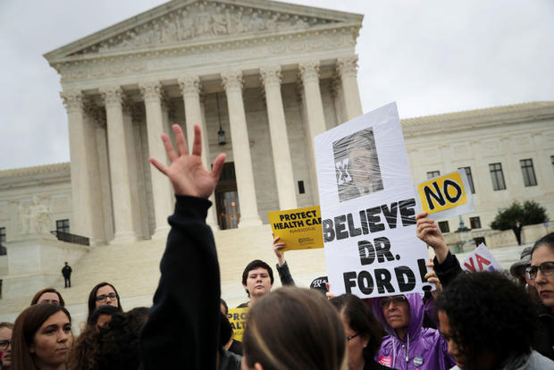 Activists March From Senate To Supreme Court In Support Of Christine Blasey Ford 