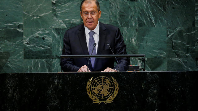 Russian Foreign Minister Lavrov addresses the 73rd session of the United Nations General Assembly at U.N. headquarters in New York 
