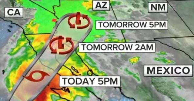Tropical Storm Rosa triggers flash flood watches in Southwest - CBS News