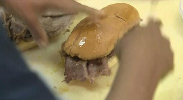 Philippe's french dip sandwich 