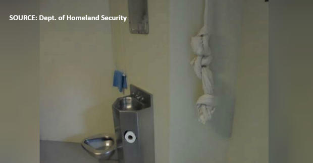 Bed sheet noose found at ICE Processing Center in Adelanto (SOURCE: Dept. of Homeland Security OIG) 
