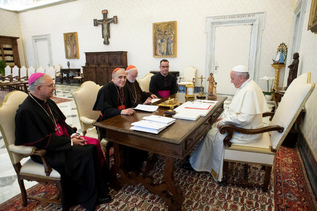 Pope Francis meets U.S. Catholic Church leaders at the Vatican 
