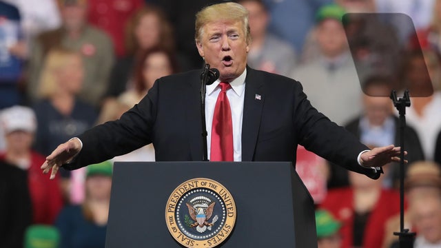 President Donald Trump hosts the Make America Great Again rally at Kansas Expocentre in Topeka 
