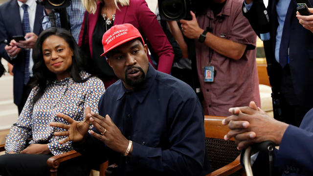 U.S. President Trump meets with rapper West at the White House in Washington 