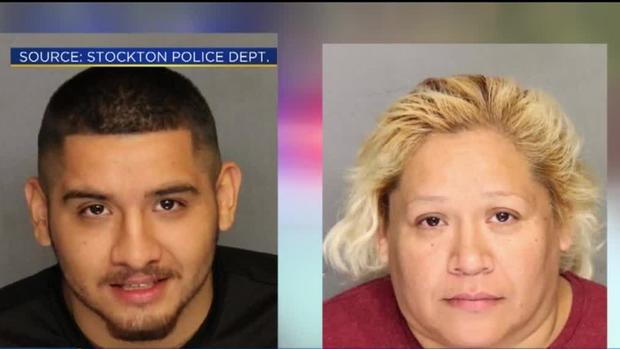 STOCKTON - mom and son gang arrest 
