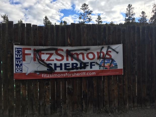 Summit Co Vandalized Campaign Banner 
