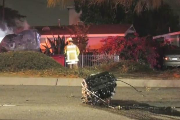 Pursuit With Stolen Car Ends In Fiery Whittier Crash, Teen Driver Arrested 