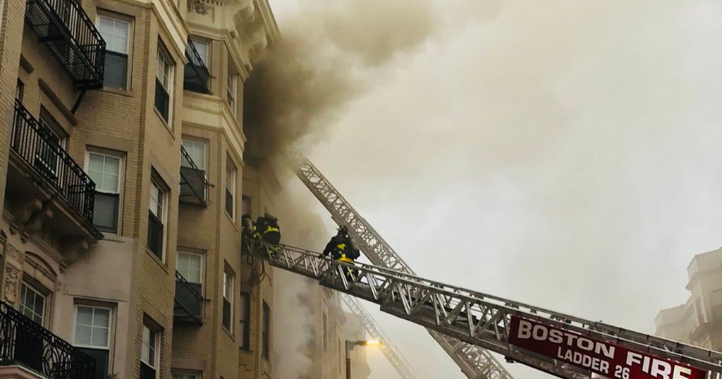 Fire Destroys Apartment Building Near Northeastern University - CBS Boston