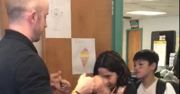 VIRAL LaSalle Teacher Personalizes Handshakes With Students CBS Colorado