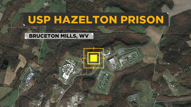USP HAZELTON PRISON MAP 