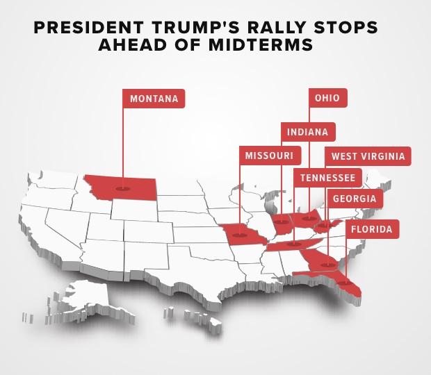What Trump's final rally schedule says about the midterms - CBS News