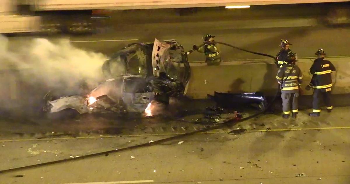 Car Plunges Off Torrence Avenue Overpass Onto I80/94; Driver