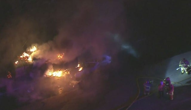 Four Killed In Fiery Big-Rig Collision On 5 Freeway In Newhall Pass 