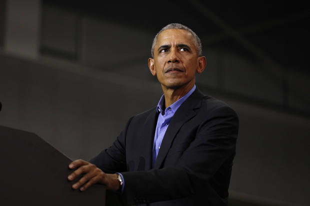 Former President Obama And Former Attorney General Eric Holder Campaigns With Michigan Democrats 