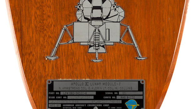 Armstrong spacecraft ID plate 