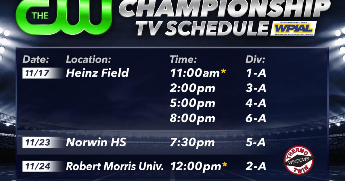 Pittsburgh's CW to Broadcast WPIAL Football Championship Series CBS