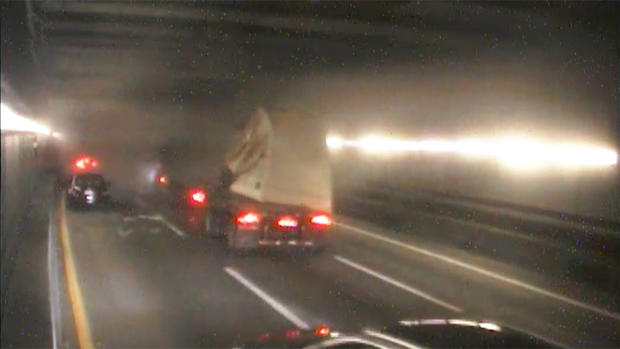 Truck hits O'Neill Tunnel roof 