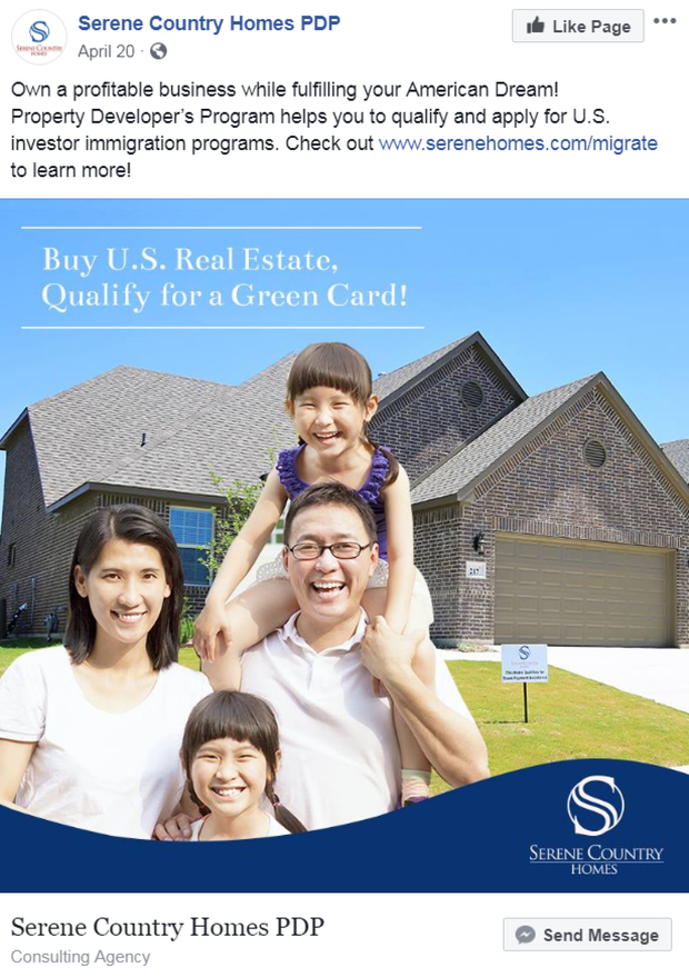 Serene County Homes FB page 