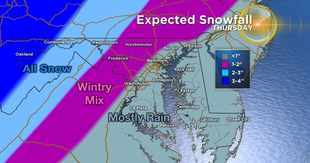 TIMELINE: When Does Snow Arrive In Maryland? - CBS Baltimore