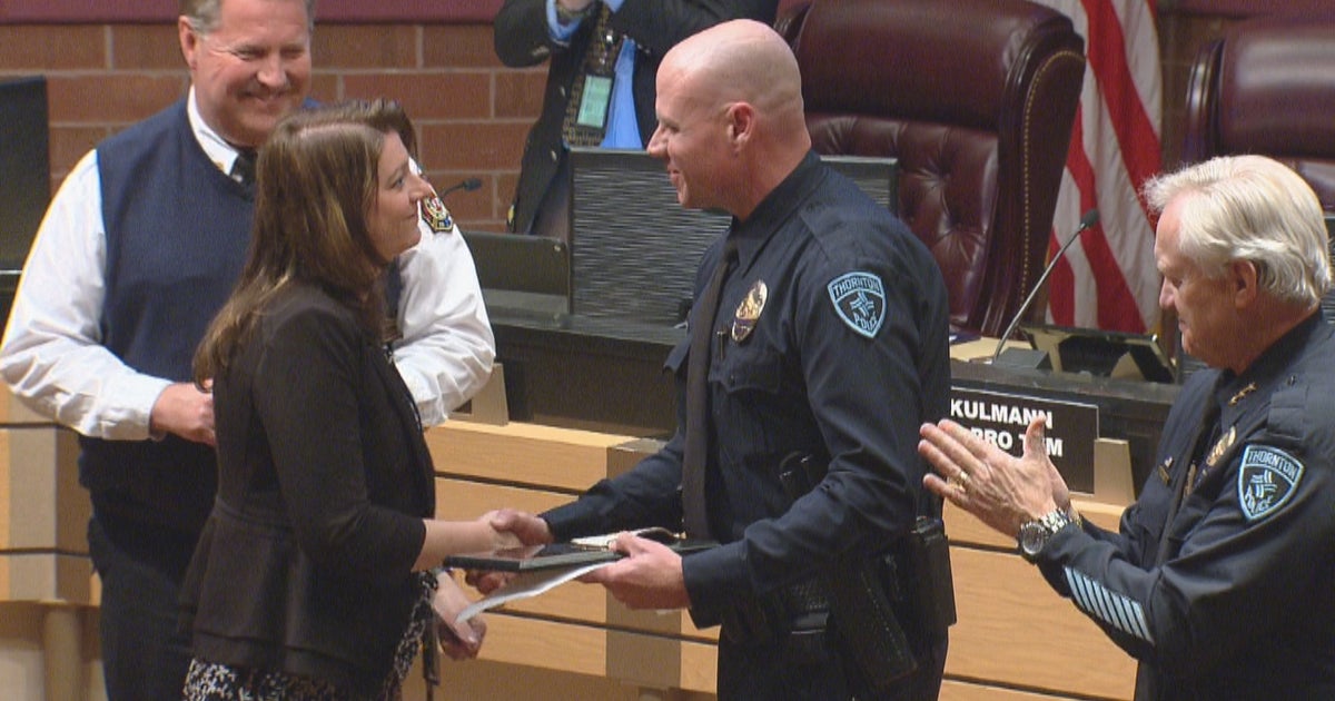 Thornton Police Officer Ryan Thornton Honored For Heroism CBS Colorado