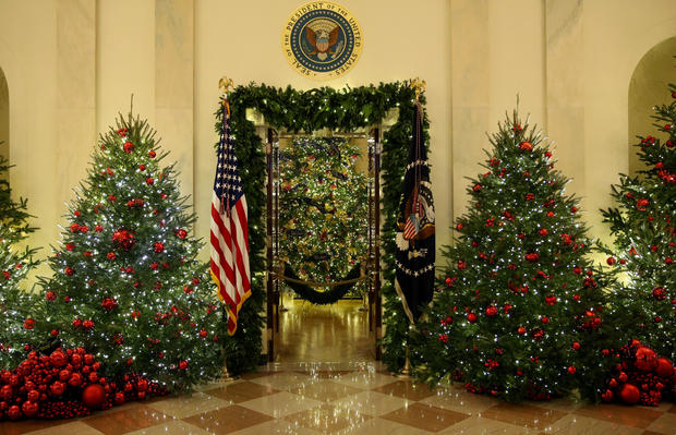 Christmas Press Preview at the White House in Washington 