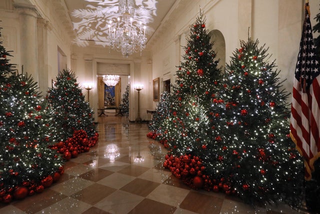Holiday Decorations On Display At The White House 