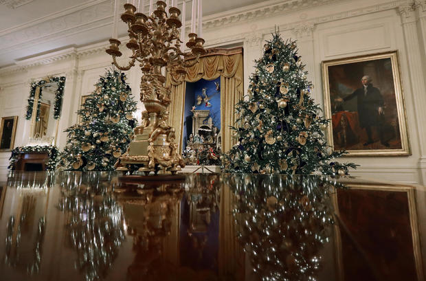 Holiday Decorations On Display At The White House 