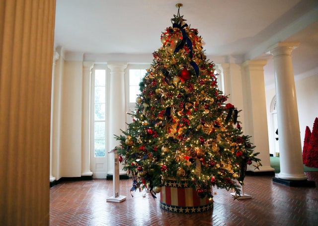 Christmas Press Preview at the White House in Washington 