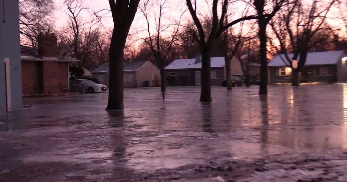 Broken Water Main Causes Icy Mess In Gary, Indiana CBS Chicago