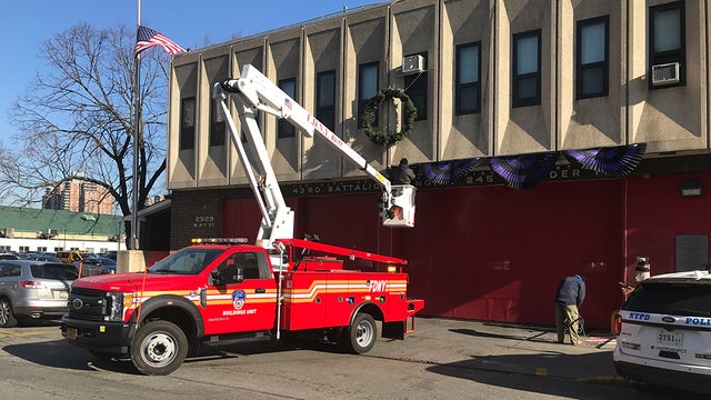 Bunting At FDNY Engine 245 