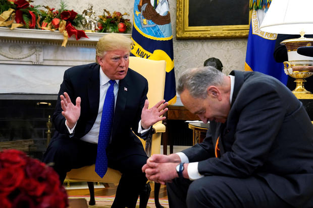 U.S. President Trump meets with Schumer and Pelosi at the White House in Washington 