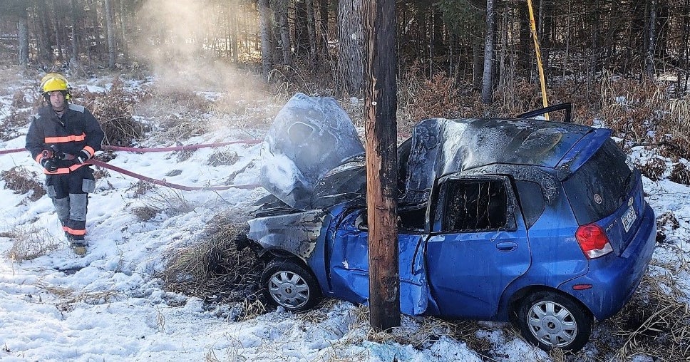 Driver Pulled From Fiery Wreck In Floodwood CBS Minnesota
