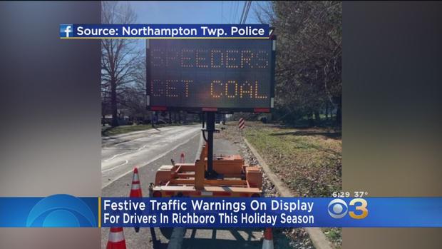 Police Set Up 'Santa Knows If You Are Speeding Sign' 