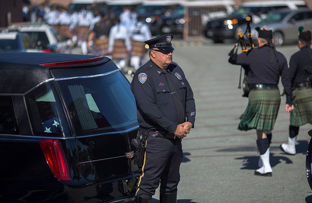 Funeral Held For Police Officers Killed In Line Of Duty During Ambush Attack In Palm Springs, California 
